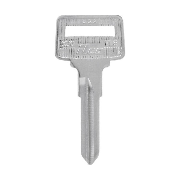 Hillman HILLMAN Traditional Key Automotive Key Blank VL6 Double For Volvo, PK10 - 84640
