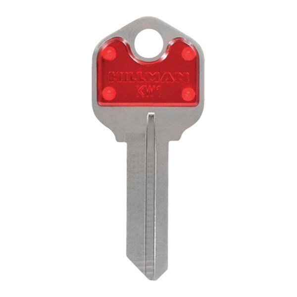Homecare Products Color Plus House of Office KW1-Single Sided Universal Key Blank, Red, 5PK - HO1257725