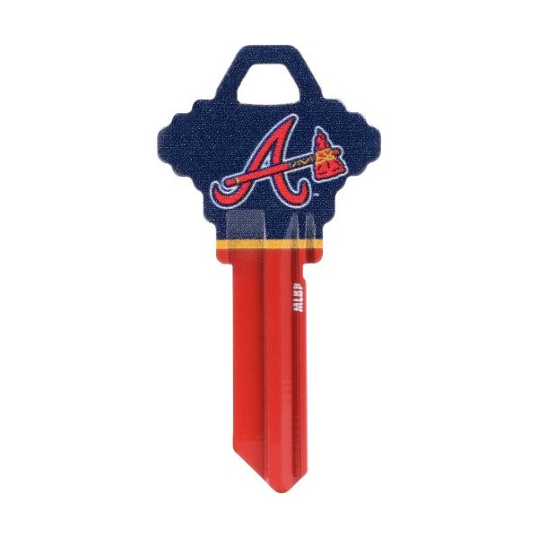 Hillman HILLMAN MLB Altanta Braves House/Office Key Blank 68 SC1 Single For Schlage Locks - 89651