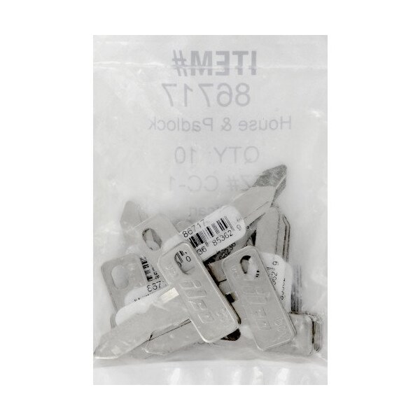 Hillman HILLMAN Club Golf Cart House/Office Universal Key Blank CC-1 Double, PK10 - 86717