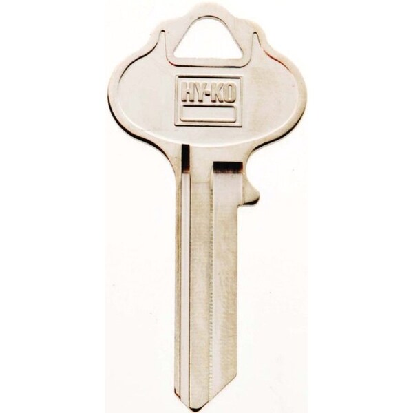 Hy-Ko Key Blank, Brass, Nickel, For: Weiser Cabinet, House Locks and Padlocks - 11010WR2