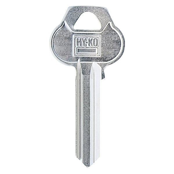 Hy-Ko Key Blank, Brass, Nickel-Plated, For: Corbin/Russwin RU101 Locks - 11010RU101