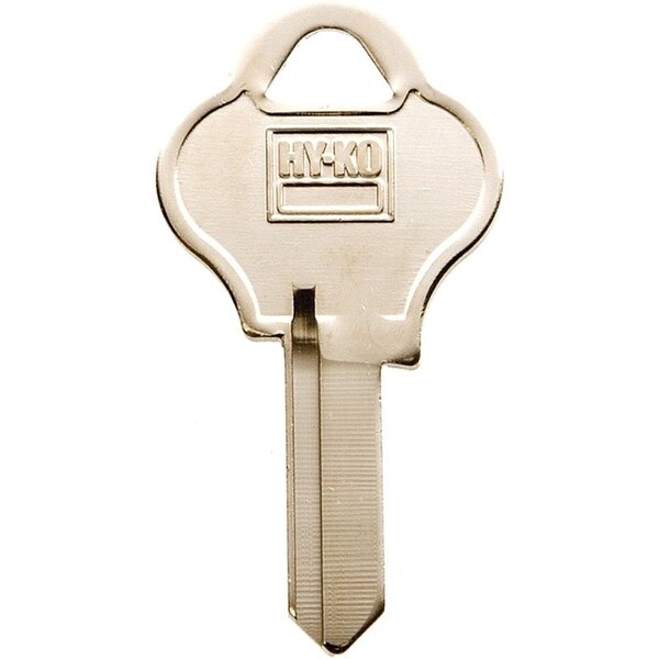 Hy-Ko Key Blank, Brass, Nickel, For: Pado Cabinet, House Locks and Padlocks - 11010PA1