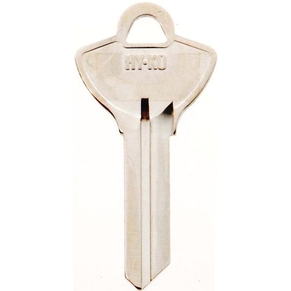 Hy-Ko Key Blank, Brass, Nickel, For: Elgin Cabinet, House Locks and Padlocks - 11010EL10