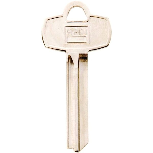 Hy-Ko Key Blank, Brass, Nickel, For: Best Cabinet, House Locks and Padlocks - 11010BE2