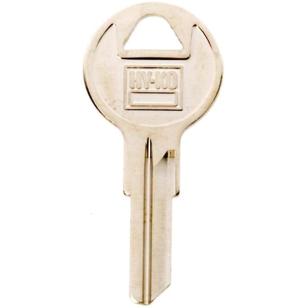 Hy-Ko Key Blank, Brass, Nickel, For: Yale Cabinet, House Locks and Padlocks - 11010Y14