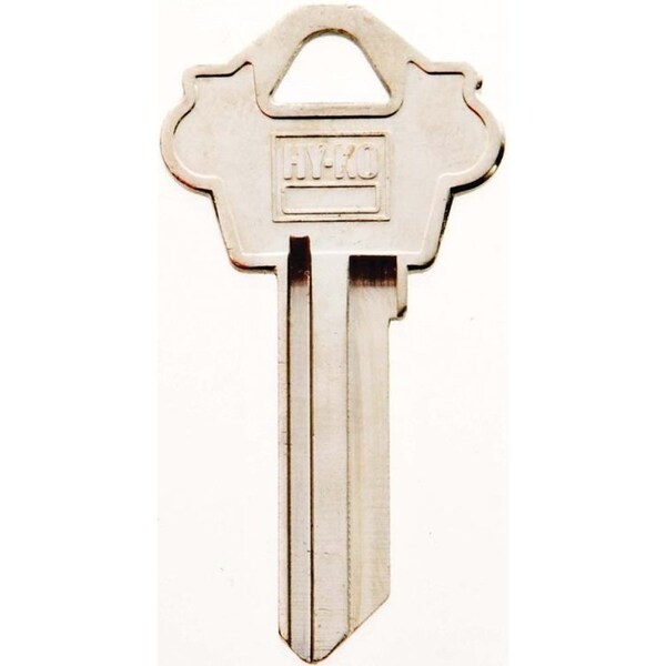 Hy-Ko Key Blank, Brass, Nickel, For: Weslock House Locks and Padlocks - 11010WK2