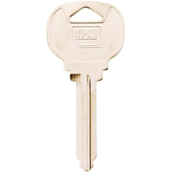 Hy-Ko Key Blank, Brass, Nickel, For: Ford, Lincoln, Mercury Vehicles - 11010H59