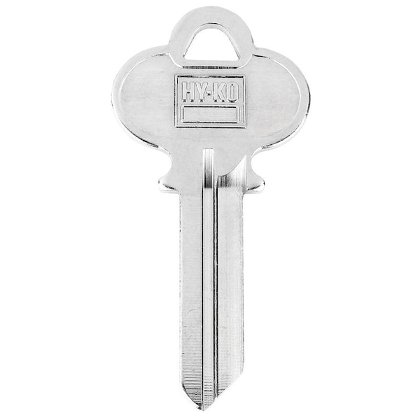 Hy-Ko Key Blank, Brass, Nickel-Plated, For: Elgin EL1 Locks - 11010EL1