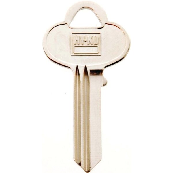 Hy-Ko Key Blank, Brass, Nickel, For: Skillman Cabinet, House Locks and Padlocks - 11010SK1