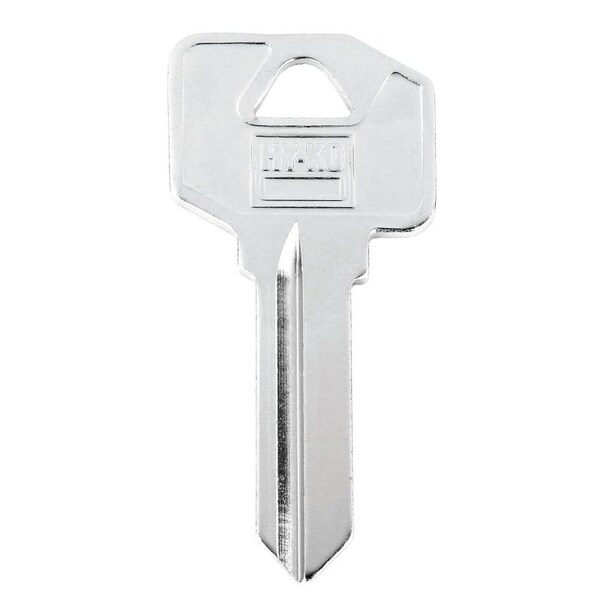 Hy-Ko Key Blank, Brass, Nickel, For: LSDA Cabinet, House Locks and Padlocks - 11010EZ2