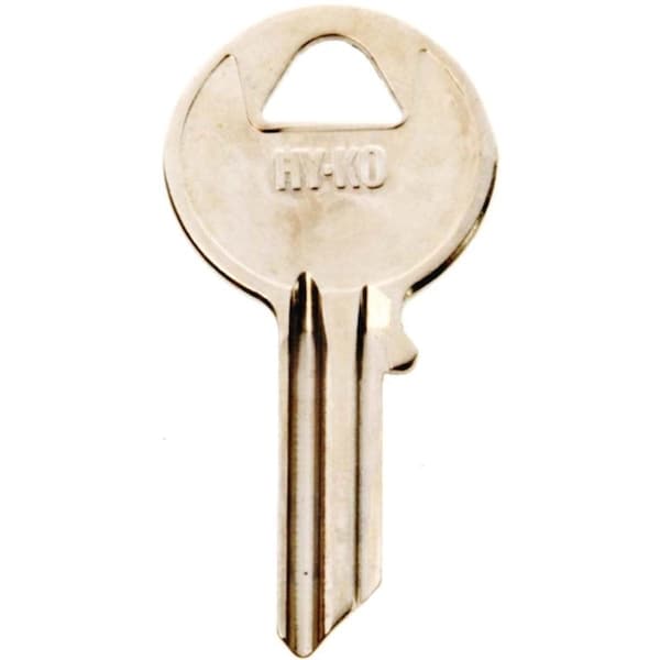 Hy-Ko Key Blank, Brass, Nickel, For: Yale Cabinet, House Locks and Padlocks - 11010Y5