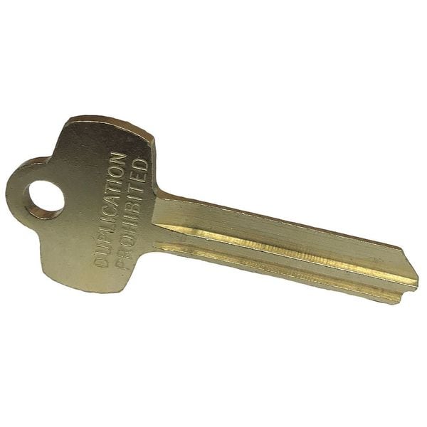 Delta Lock Key Blank, Keyway Type E, Number of Pins 0 - G KEYI OP BLANK E