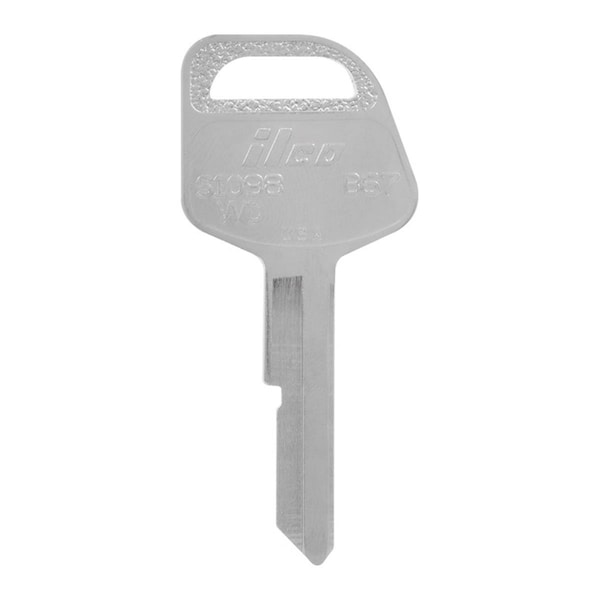 Homecare Products Automotive Universal Key Blank for B67 Single Sided for GM, Silver - HO2737369
