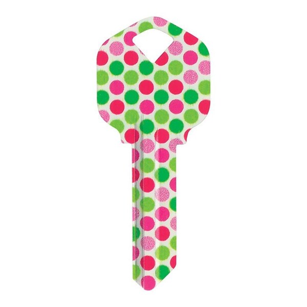 Hillman HILLMAN Wackey Polka Dots House/Office Universal Key Blank KW1 Single - 89028