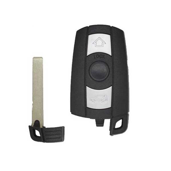 Keyless Factory KeylessFactory: BMW 3 / 5 Series / 3-Button Smart Key Shell / KR55WK49127 KR55WK49123 / CAS3 - SKS-BM-127S