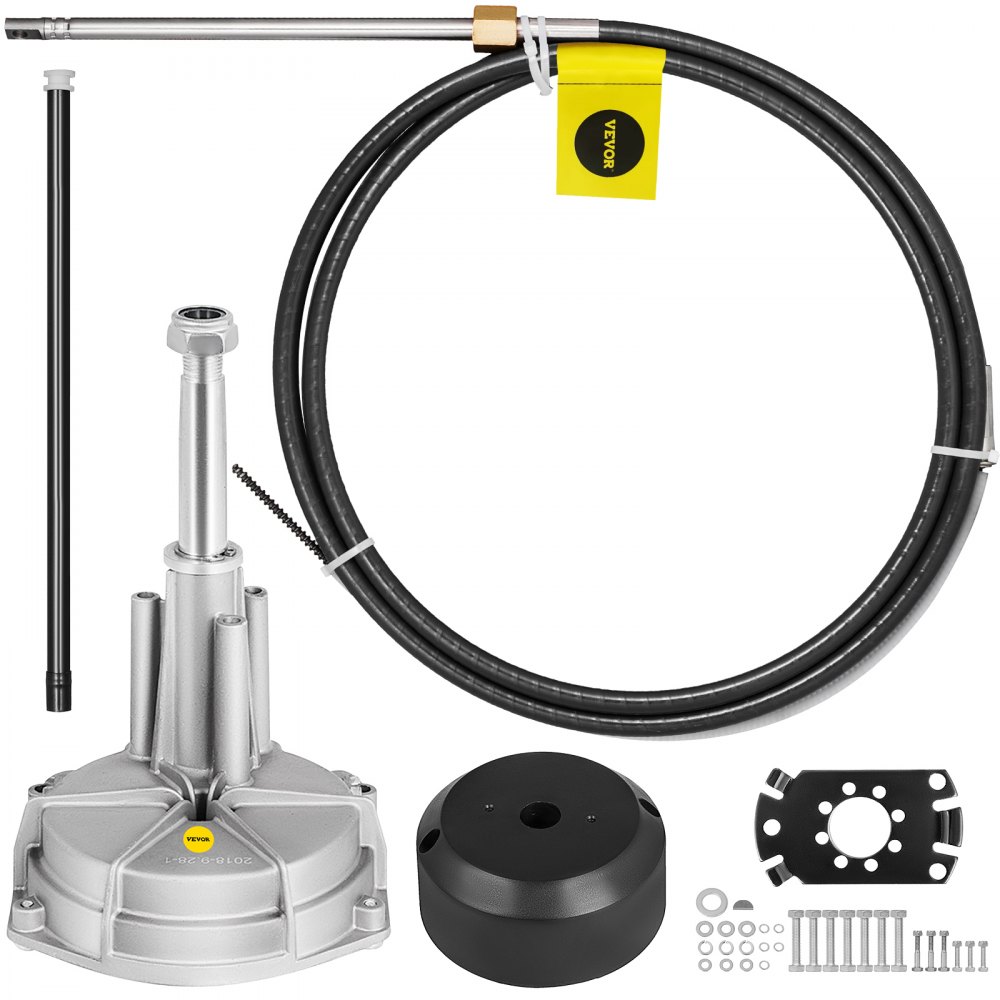 VEVOR Outboard Boat Steering 13' Boat Steering Cable 13 Feet Outboard Steering kit 3/4'' Tapered Shaft for Boat Steering - XWYYFXB13YCDL0001V0
