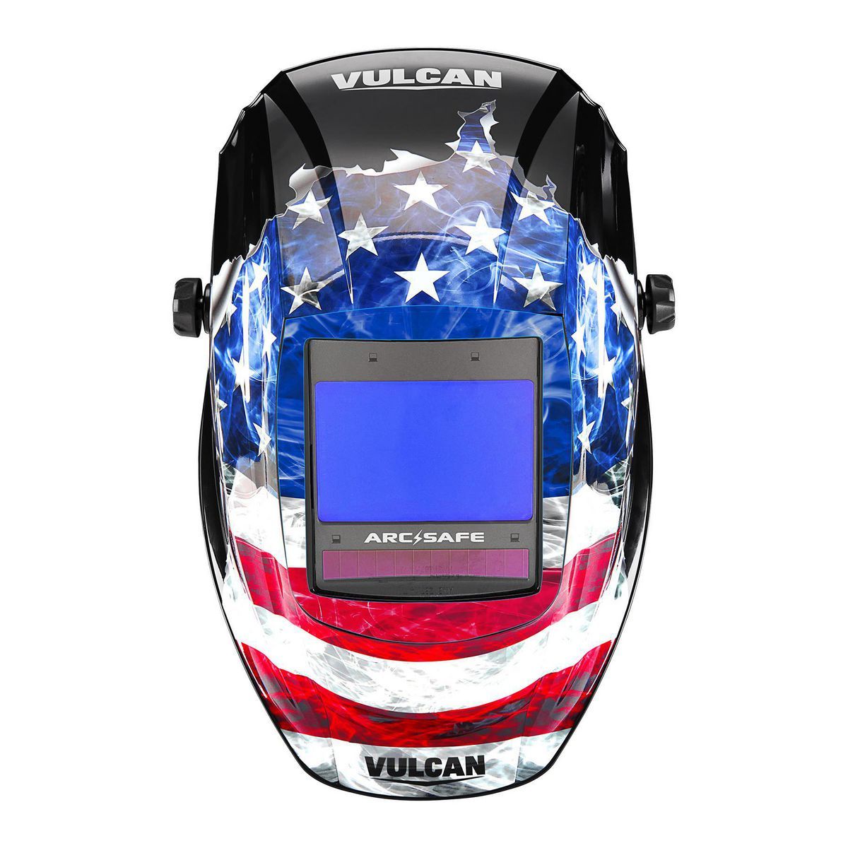 Casco de soldadura con oscurecimiento automático ARCSAFE Vulcan 10.1 pulg. cuad. con diseño de bandera estadounidense - 59784