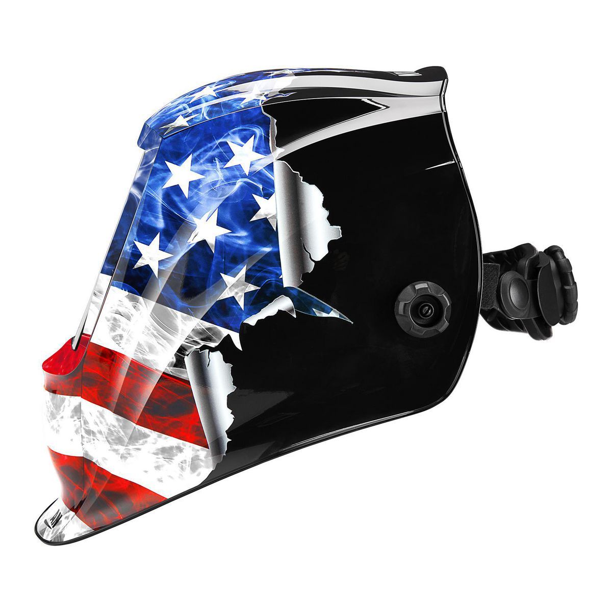 Casco de soldadura con oscurecimiento automático ARCSAFE Vulcan 10.1 pulg. cuad. con diseño de bandera estadounidense - 59784