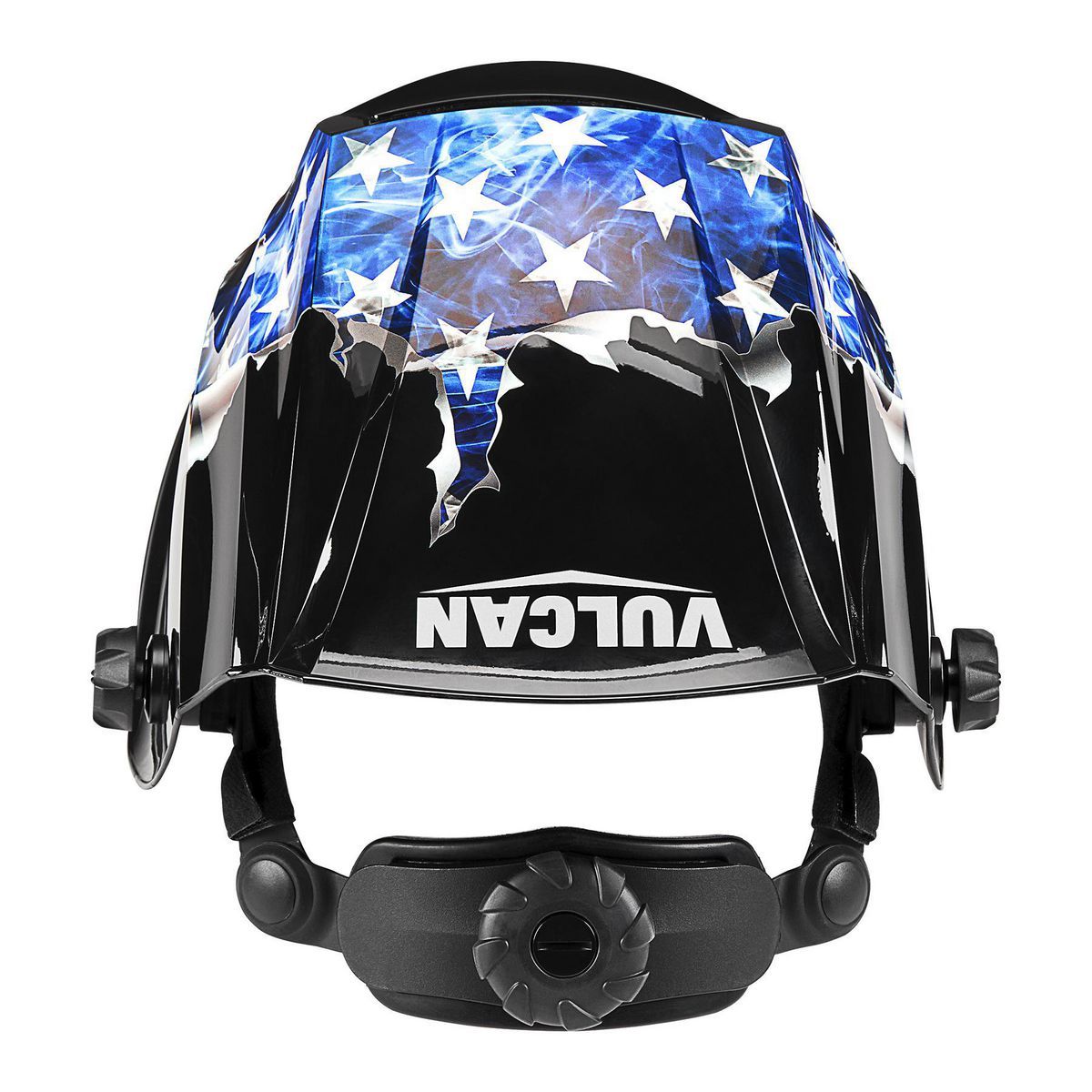 Casco de soldadura con oscurecimiento automático ARCSAFE Vulcan 10.1 pulg. cuad. con diseño de bandera estadounidense - 59784