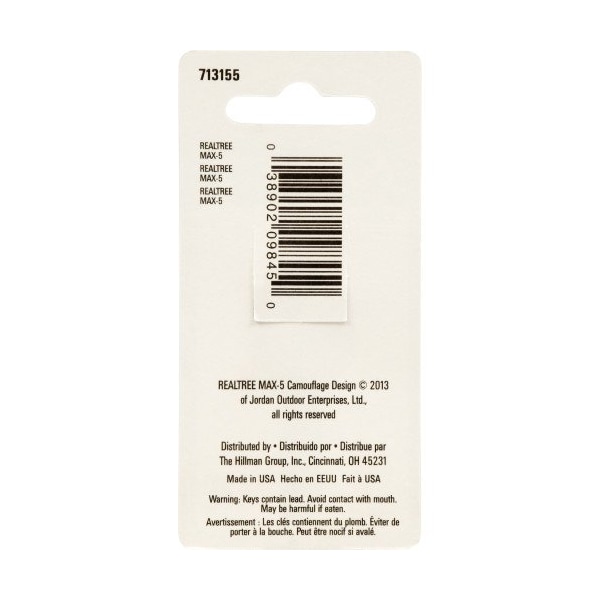 Hillman HILLMAN RealTree Kwikset/66 KW1 House/Office Universal Key Blank KW1 Single - 713155