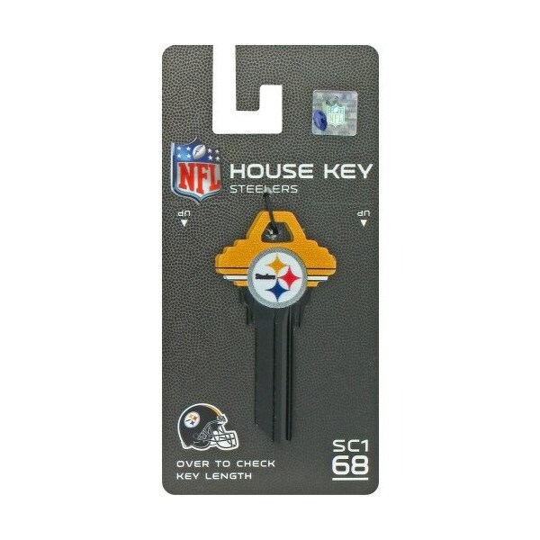 Hillman HILLMAN NFL Pittsburg Steelers House/Office Key Blank 68 SC1 Single For Schlage Locks - 89611