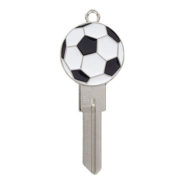 Hillman HILLMAN Soccer 3D Keys House/Padlock Universal Key Blank Single For Universal, PK4 - 94488
