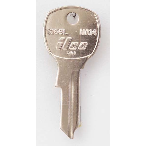 Kaba Ilco Key Blank, Brass, Type NA14, 4 Pin, PK10 - 1069L-NA14