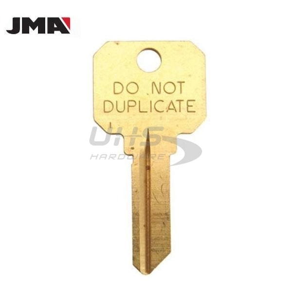 Jma JMA:SC1 Keys - Brass Finish Schlage Key Blanks - Do Not Duplicate - JMA-SLG-3C