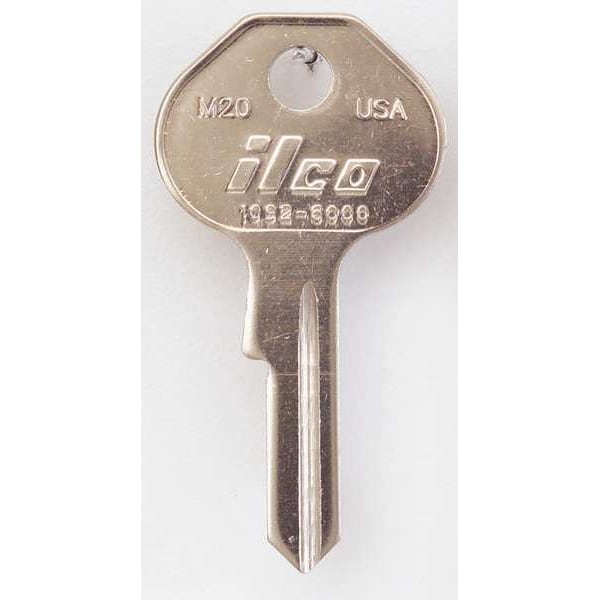 Kaba Ilco Key Blank, Brass, Type M20, 5 Pin, PK10 - 1092-6000-M20