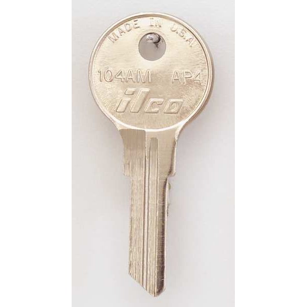 Kaba Ilco Key Blank, Brass, Type AP4, 6 Pin, PK10 - 104AM-AP4