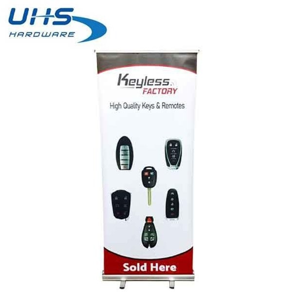 Uhs Hardware UHSPromotional Roll Up Banner - No 1 Style - KeylessFactory Car Keys - UHS-BNR001