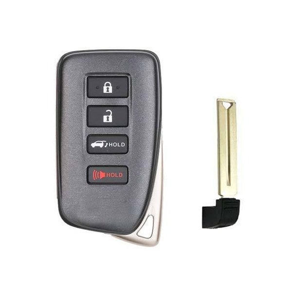 Keyless Factory KeylessFactory: 2013-2018 Lexus 4-Button Smart Key SHELL Hatch / for FCC HYQ14FBA / HYQ14FBB - SKS-LEX-017