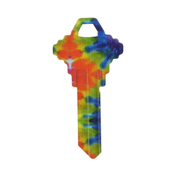 Hillman HILLMAN Wackeys Tie Dyed House/Office Key Blank 68 SC1 Single For Schlage - 89905