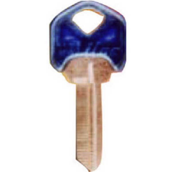 Homecare Products KW1-PC-AQUA 0.96 x 0.16 in. Aqua Cool Plastic Head Key Blank, 5PK - HO570949