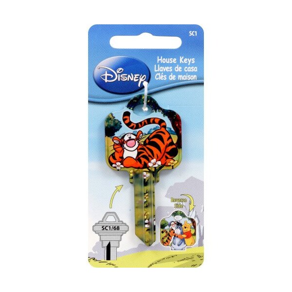 Hillman HILLMAN Disney Tigger House Key Blank 68 SC1 Single For Schlage Locks - 87653