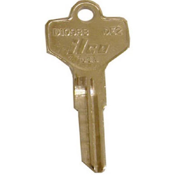 Dormakaba DE2-D1098B 0.05 x 0.1 in. Ilco Key Blank For Dexter Locksets, 10PK - 556103