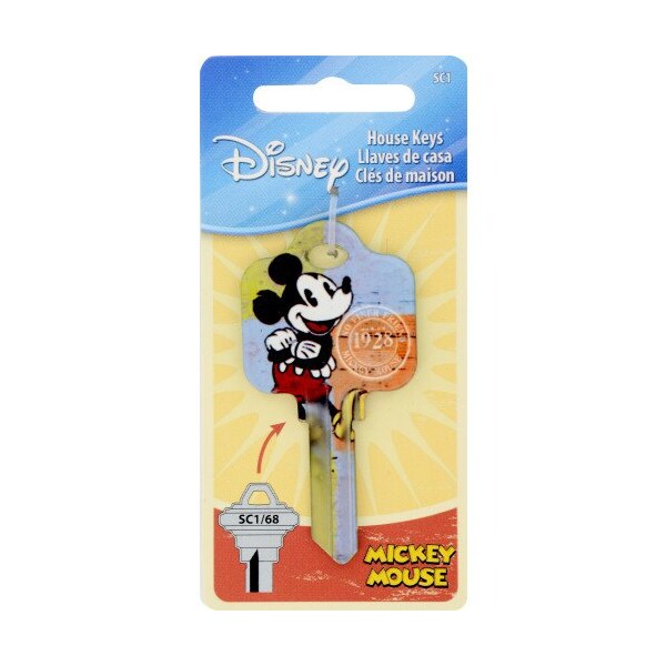 Hillman HILLMAN Disney Mickey Mouse 1928 House Key Blank 68 SC1 Single For Schlage Locks - 87650