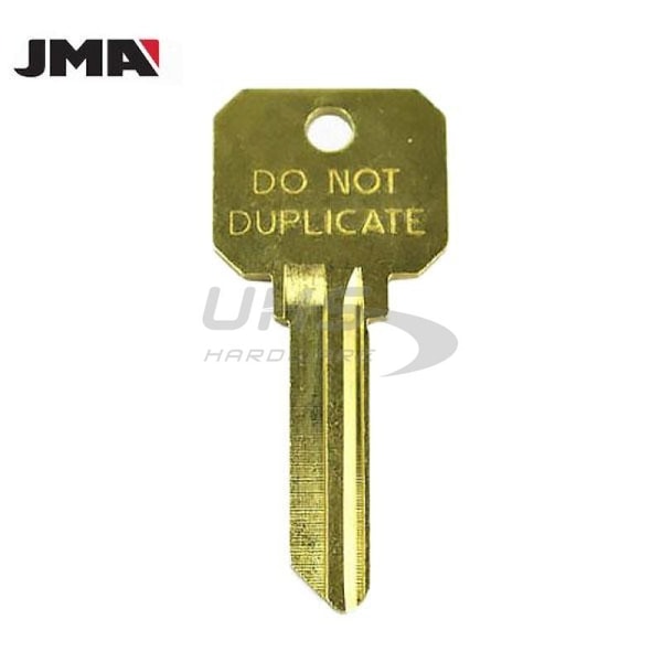 Jma JMA:SC4 Keys - Brass Finish Schlage 4 Key Blanks - Do Not Duplicate - JMA-SLG-4C