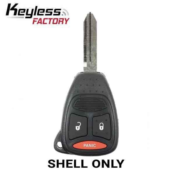 Keyless Factory KeylessFactory: Chrysler / Jeep / Dodge 2004 2012 / 3-Button Remote Head Key Shell / KOBDT04A - RHS-CHY-1345