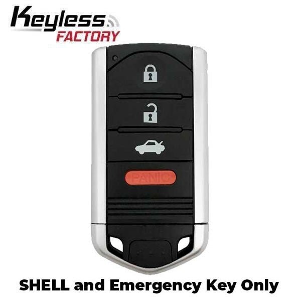 Keyless Factory 2009-2014 Acura TL / 4-Button Smart Key SHELL w/ Emergency Key/ PN72147-TK4-A81 / M3N5WY8145 - SKS-ACU-8145