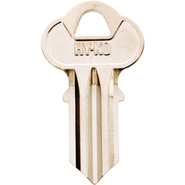 Hy-Ko Key Blank, Brass, Nickel, For: Chicago Cabinet, House Locks and Padlocks - 11010CG6