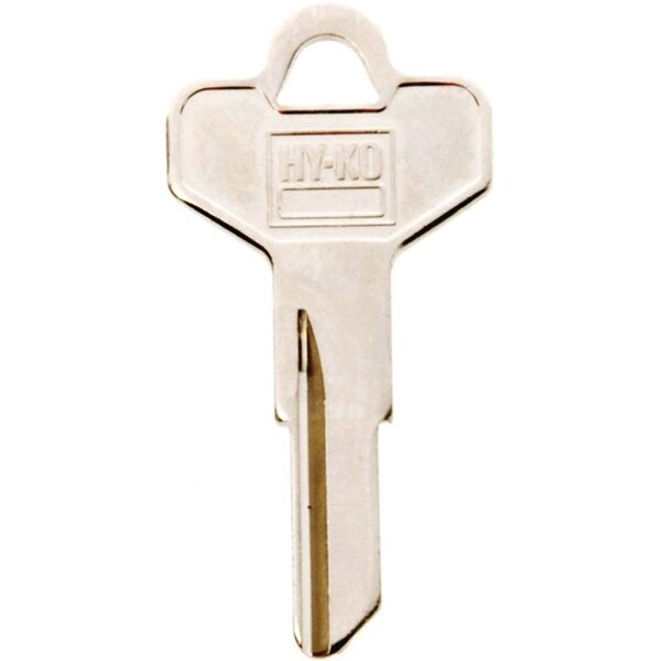 Hy-Ko Key Blank, Brass, Nickel, For: Dexter Cabinet, House Locks and Padlocks - 11010DE2
