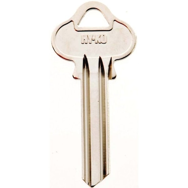 Hy-Ko Key Blank, Brass, Nickel, For: Lockwood Cabinet, House Locks and Padlocks - 11010L4