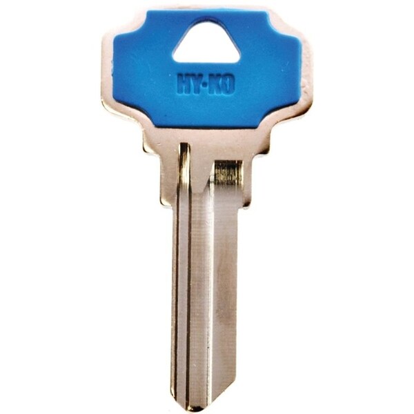Hy-Ko Key Blank, Brass/Plastic, Nickel, For: Dexter Cabinet, House Locks and Padlocks - 13005DE6