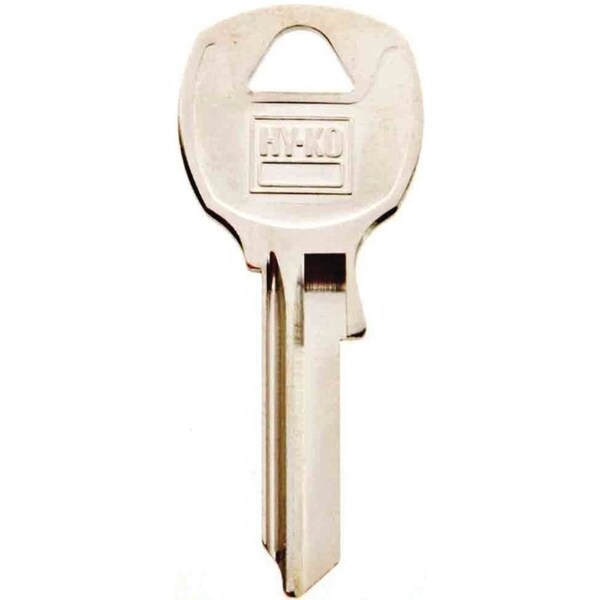Hy-Ko Key Blank, Brass, Nickel, For: National Cabinet, House Locks and Padlocks - 11010NA12
