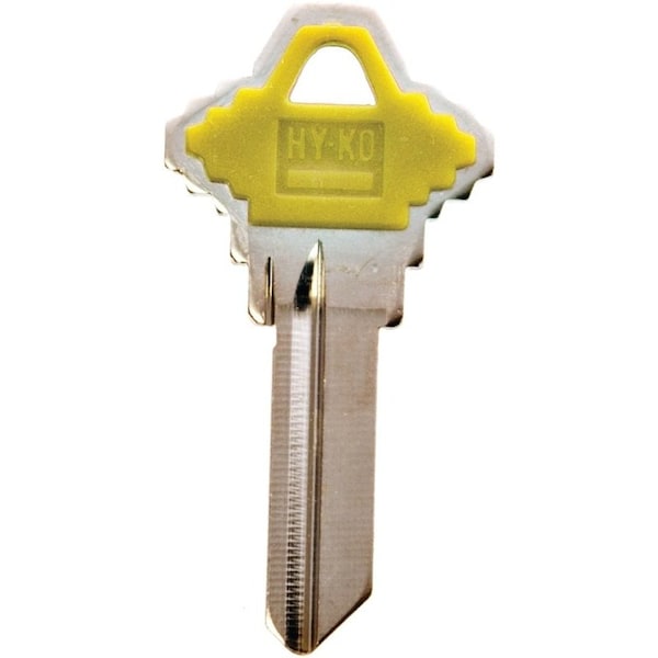 Hy-Ko Key Blank, BrassPlastic, For Schlage Cabinet, House Locks and Padlocks - 13005SC1PY