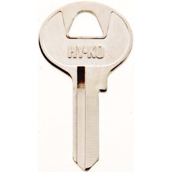 Hy-Ko Key Blank, Brass, Nickel, For: Master Cabinet, House Locks and Padlocks - 11010M3