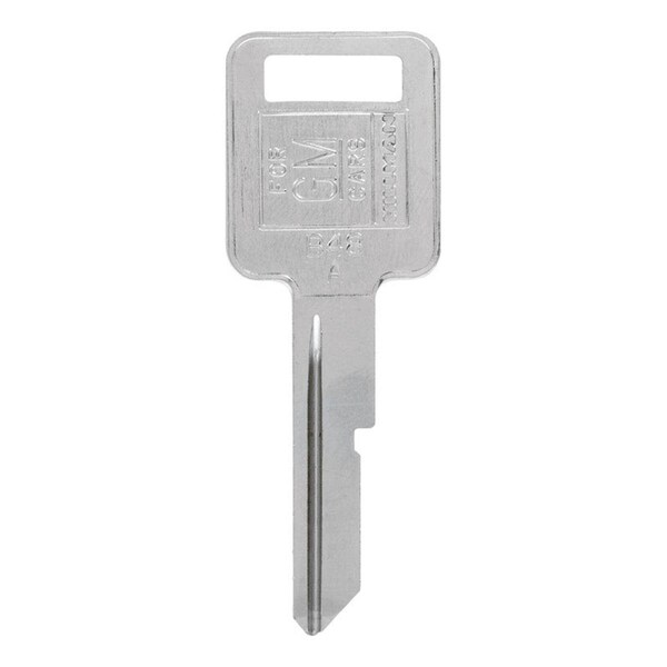 Hillman Automotive Universal Key Blank for Single Sided for GM - Case of 10; Silver - 5936778
