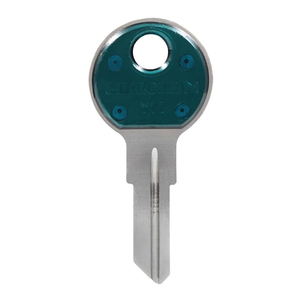 Hillman Hillman 5969670 Colorplus Traditional Key House & Office Blank Single Sided Universal Key - Green & Silver; Pack of 5 - 5969670